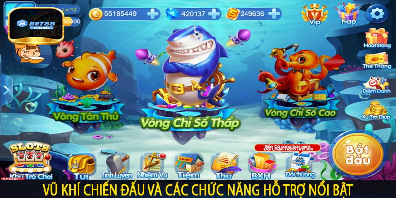 Vũ khí chiến đấu và các chức năng hỗ trợ nổi bật